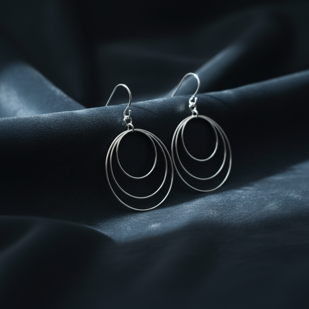 Classy Triple Circle Dangle Earrings