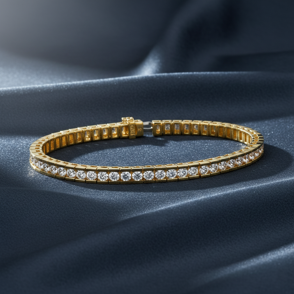 Exquisite Channel Set Diamond Tennis Bracelet