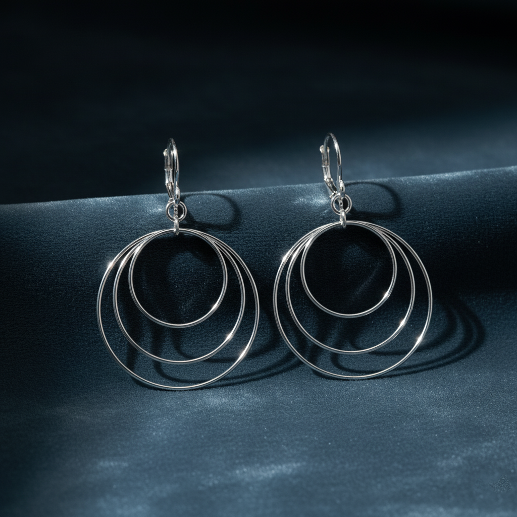 Classy Triple Circle Dangle Earrings