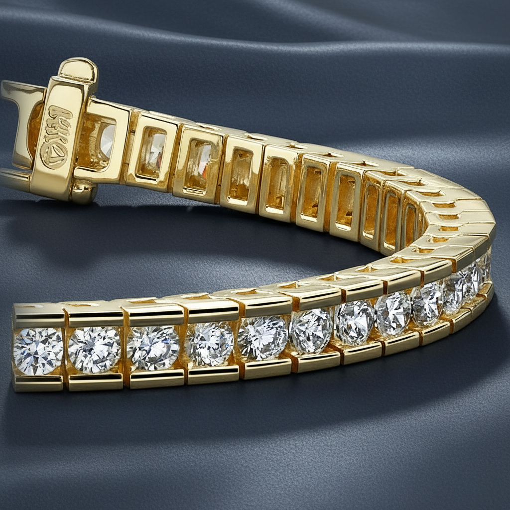 Exquisite Channel Set Diamond Tennis Bracelet