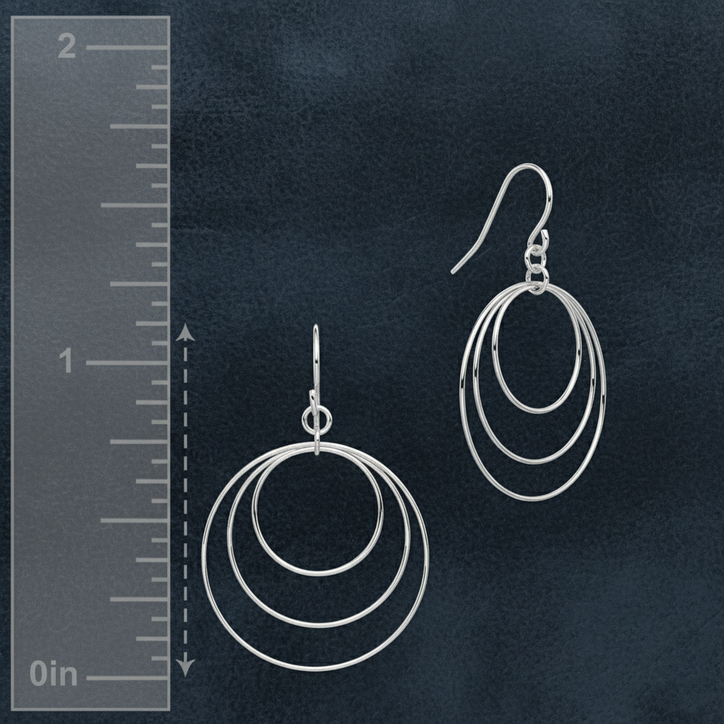 Classy Triple Circle Dangle Earrings