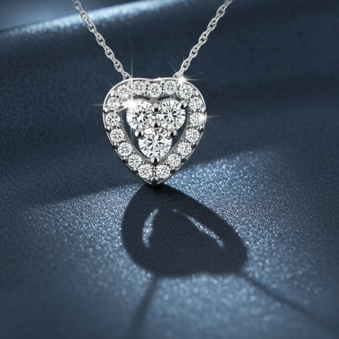 Unique Triangle Diamond Statement Necklace