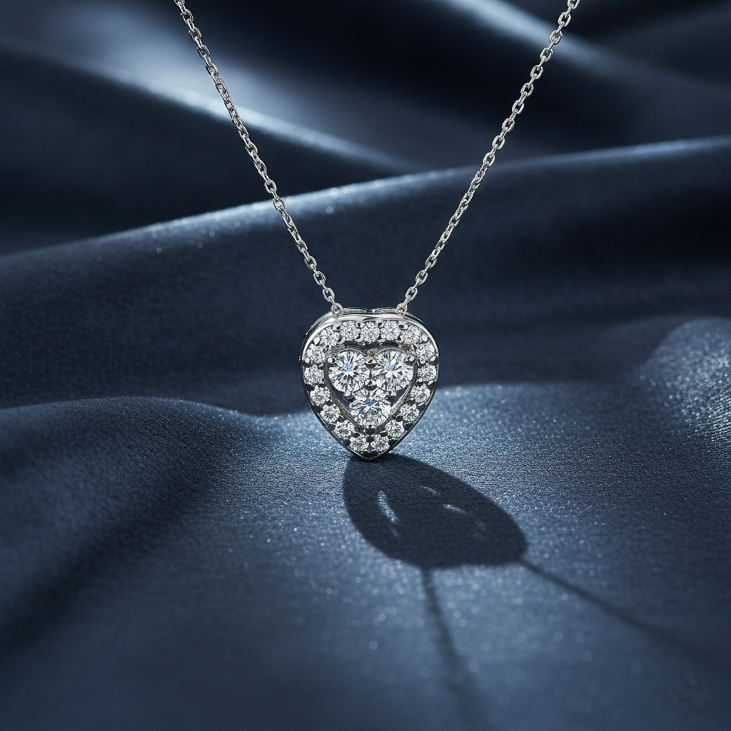 Unique Triangle Diamond Statement Necklace