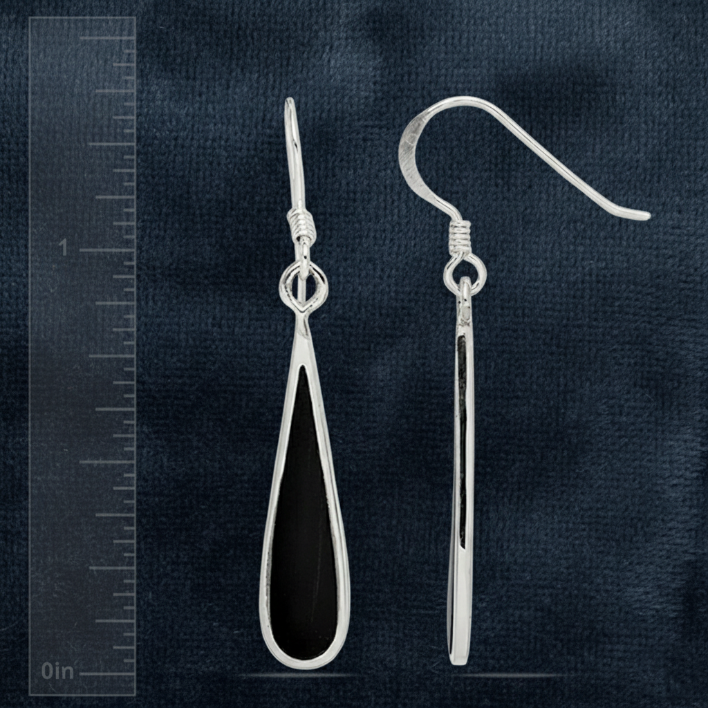 Artful Black Onyx Drop Earrings