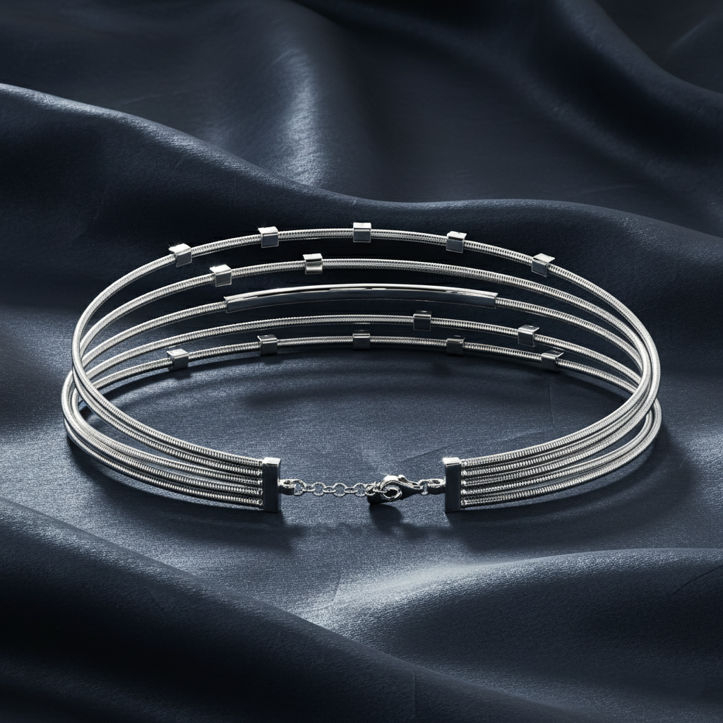 Stylish Low-Profile Lab Diamond Bangle Bracelet