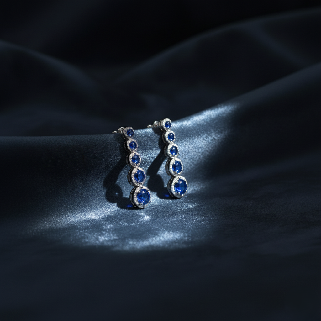 Elegant Sapphire Drop Earrings