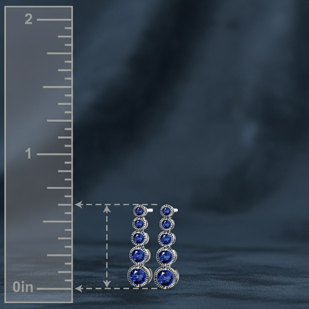 Elegant Sapphire Drop Earrings