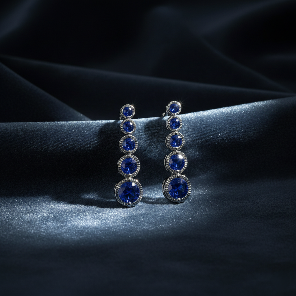 Elegant Sapphire Drop Earrings