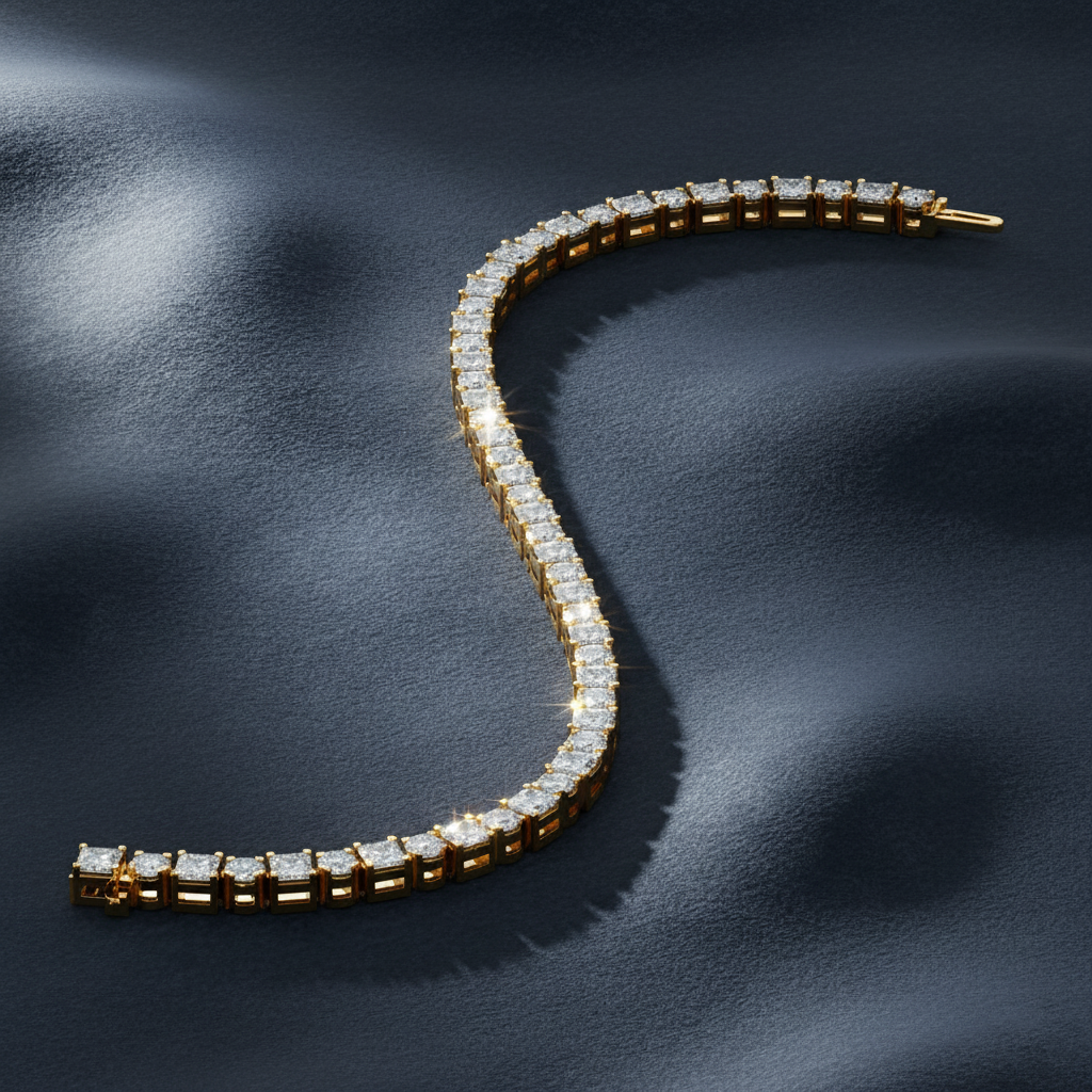 Stylish Interchangeable Diamond Line Bracelet