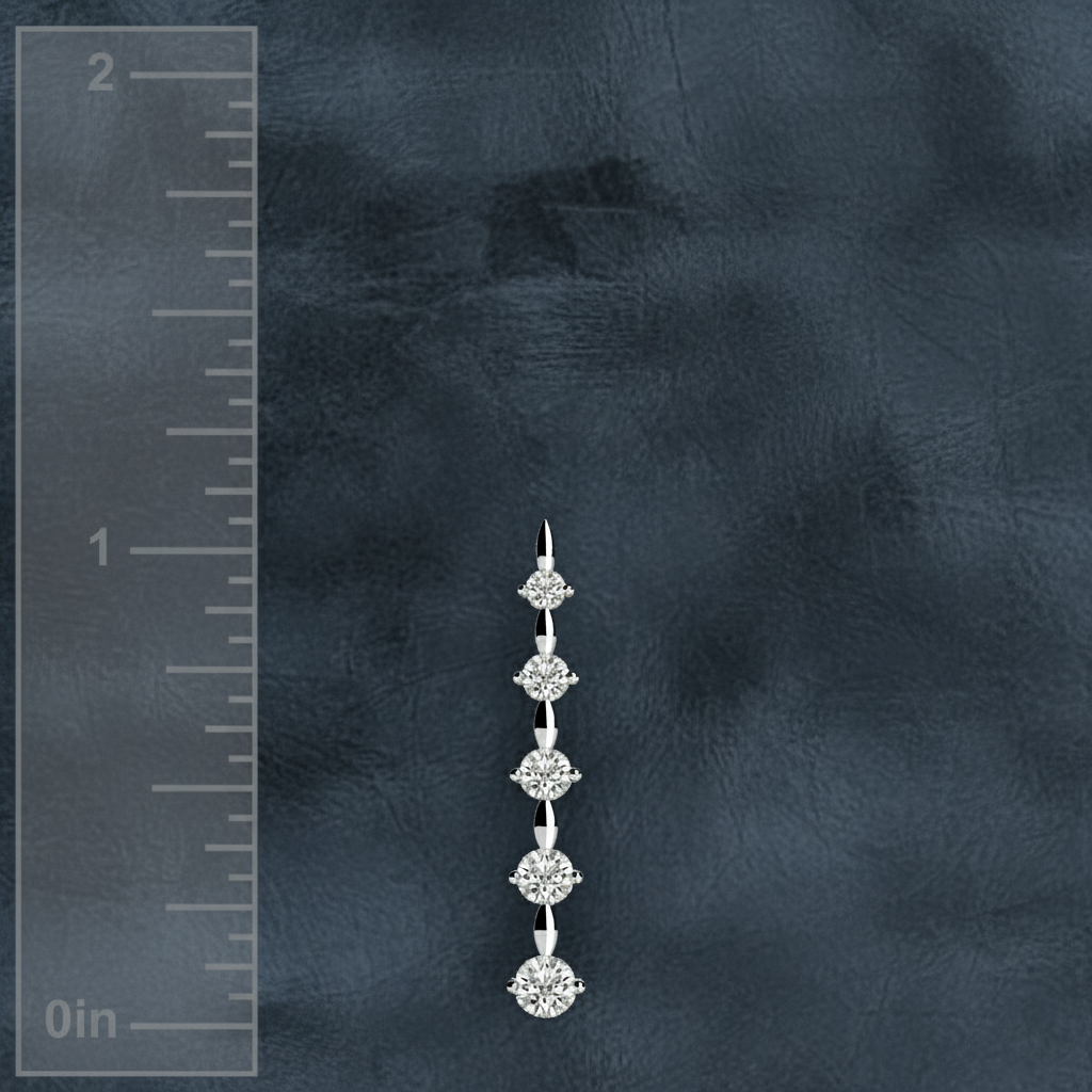 Sparkling Vertical Diamond Accent Necklace