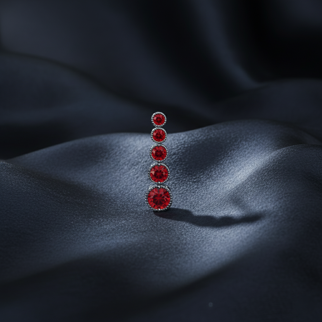 Divine Ruby Drop Earrings