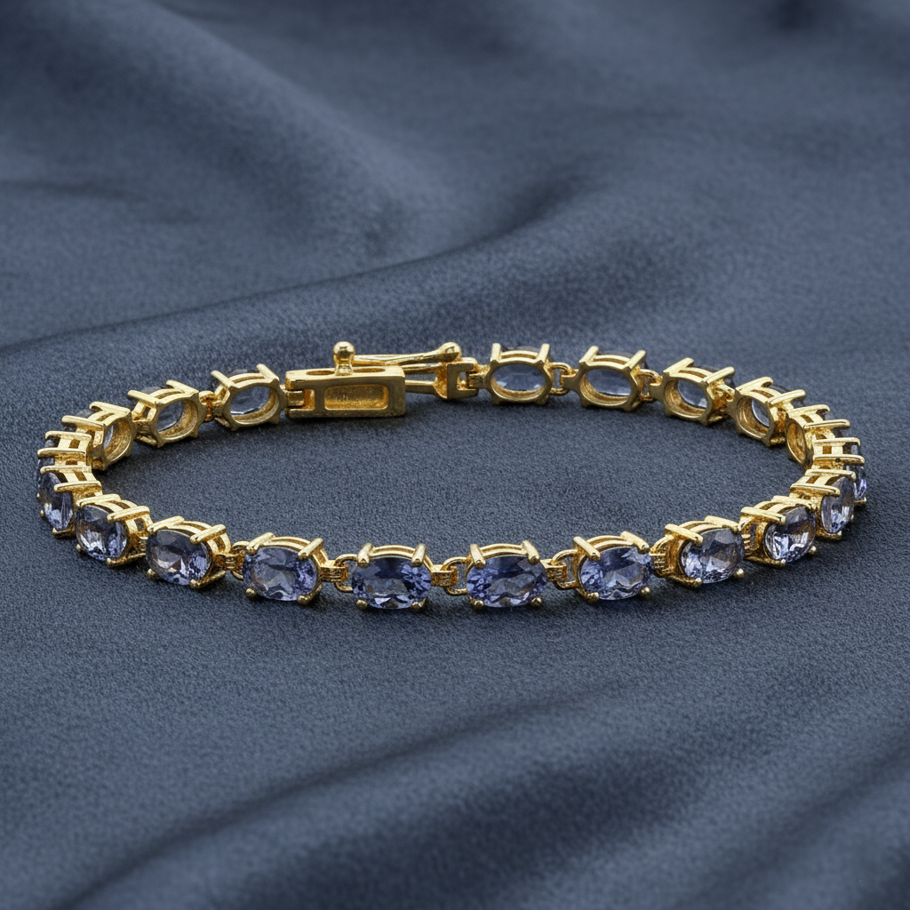 Luxurious Purple-Blue Statement Bracelet