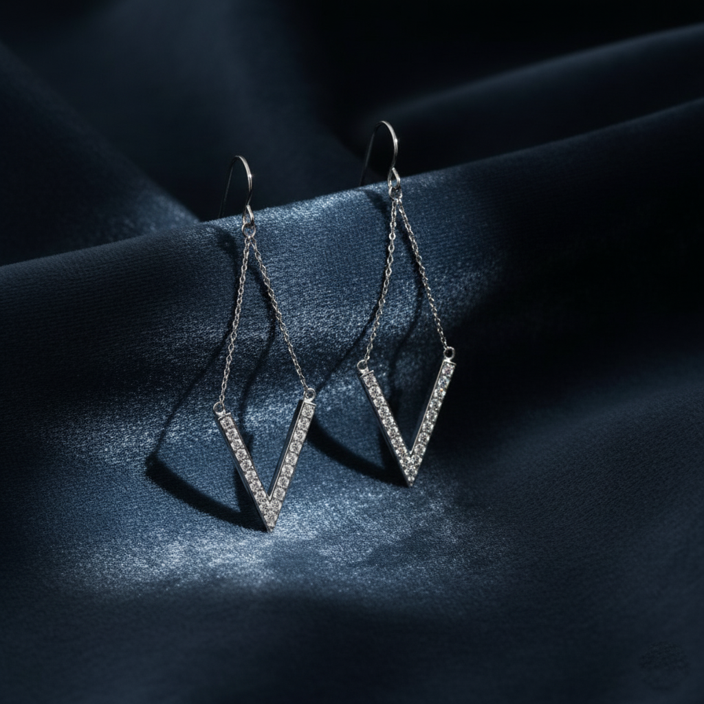 High-Class Look Crystal Earrings