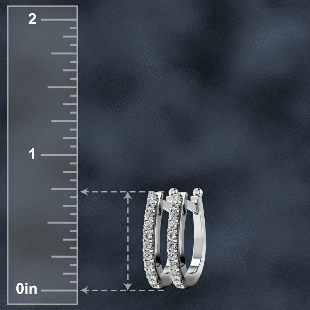 Versatile White Gold Everyday Hoop Earrings