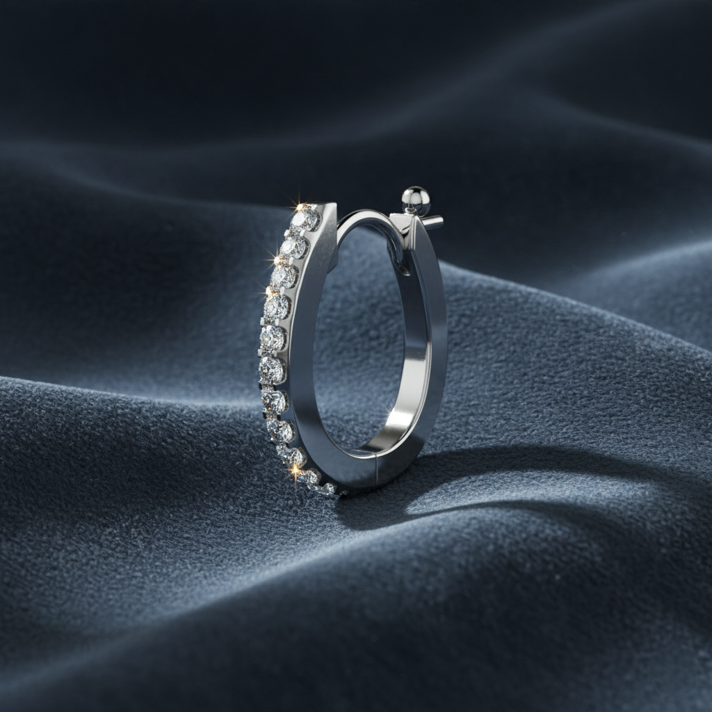 Versatile White Gold Everyday Hoop Earrings