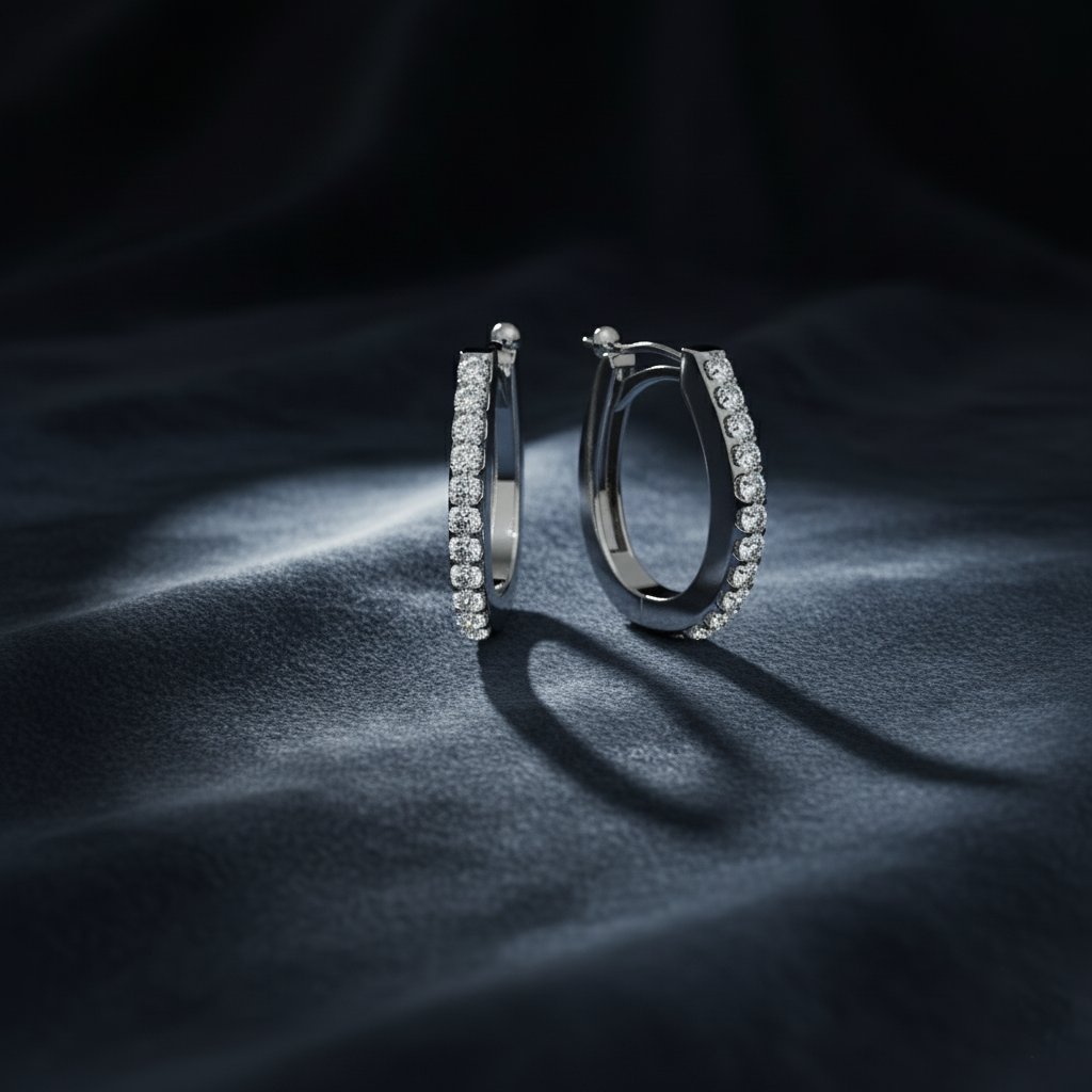 Versatile White Gold Everyday Hoop Earrings