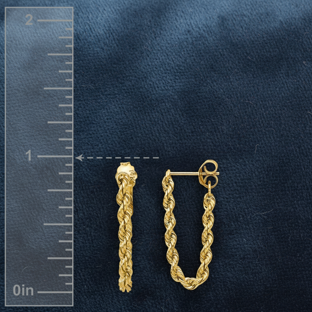 Modern Rope Chain Dangle Earrings