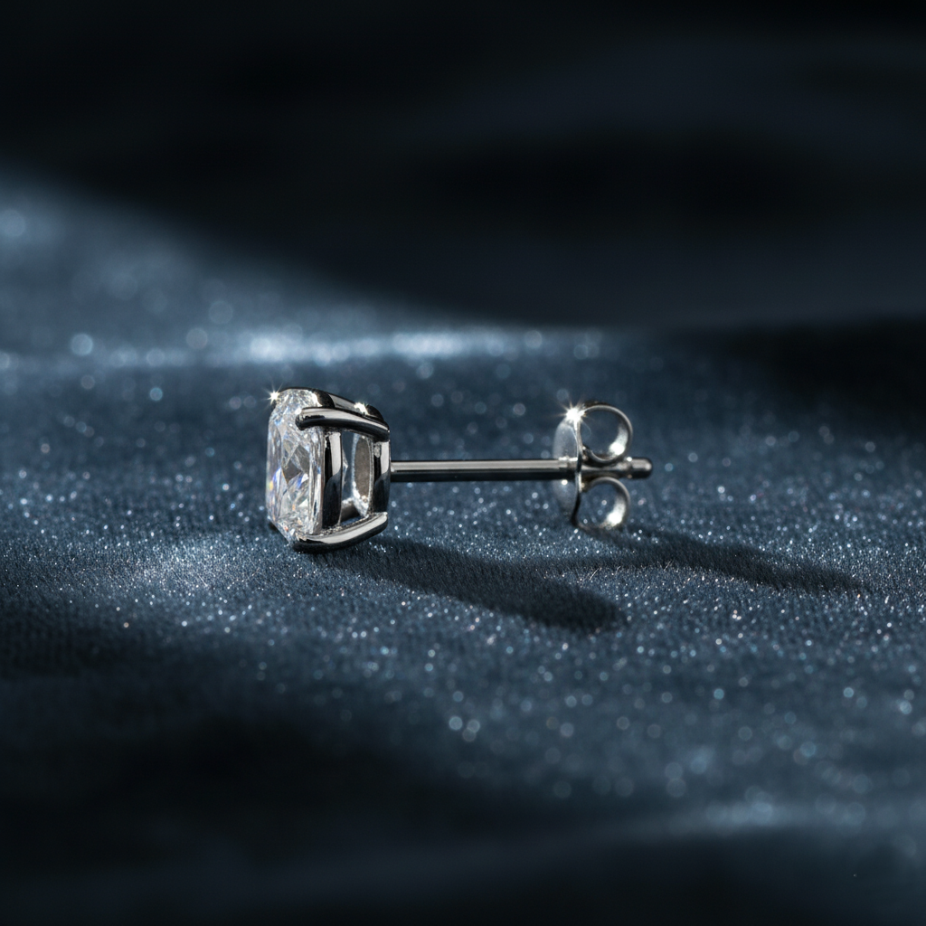 Elegant Oval Cut Diamond Stud Earrings