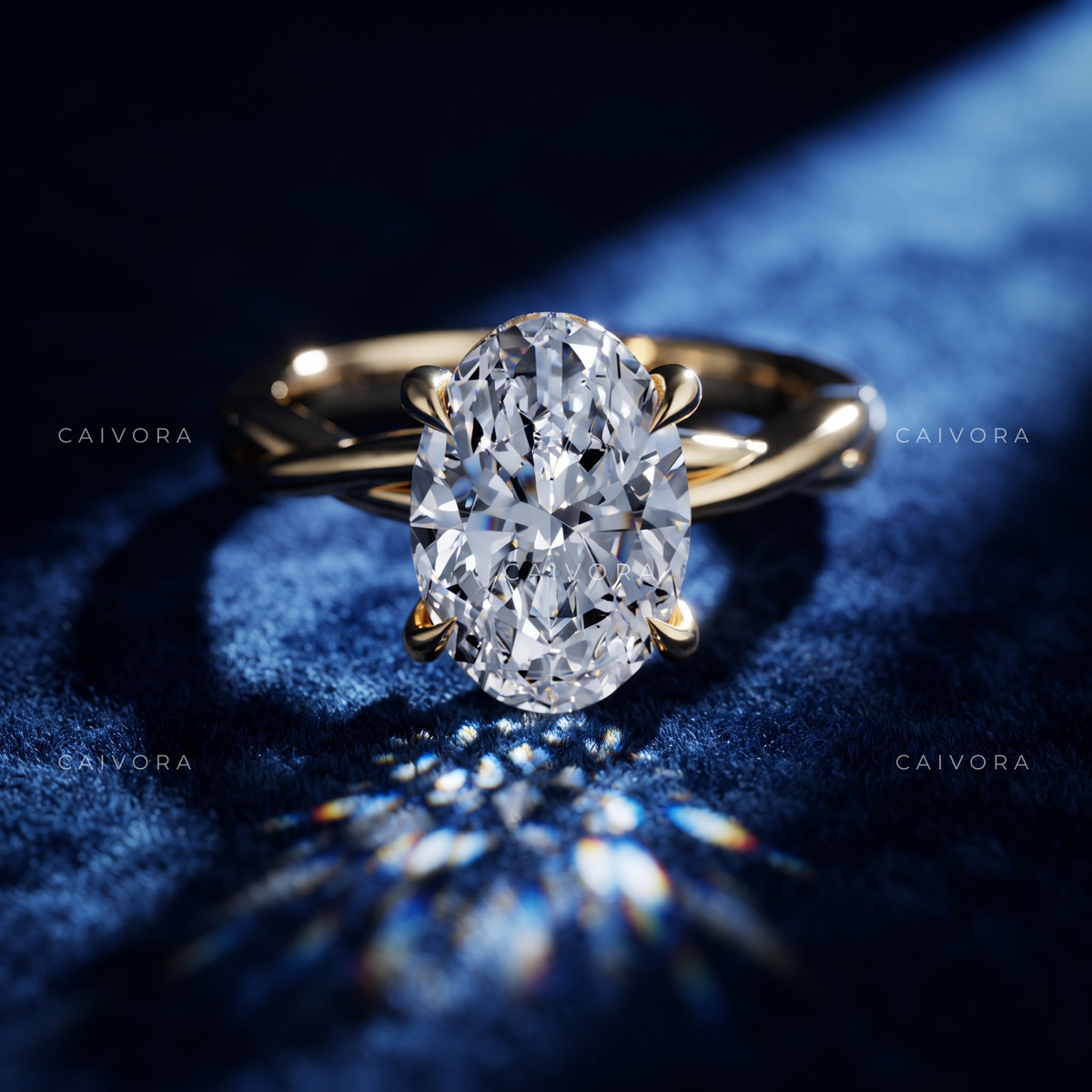 Timeless Grace Shaped Around an Oval Cut Diamond