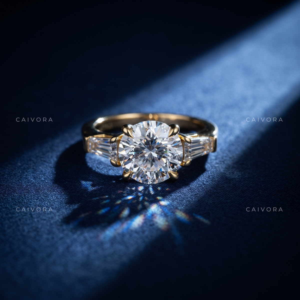 Classic Brilliance with a Geometric Diamond Frame