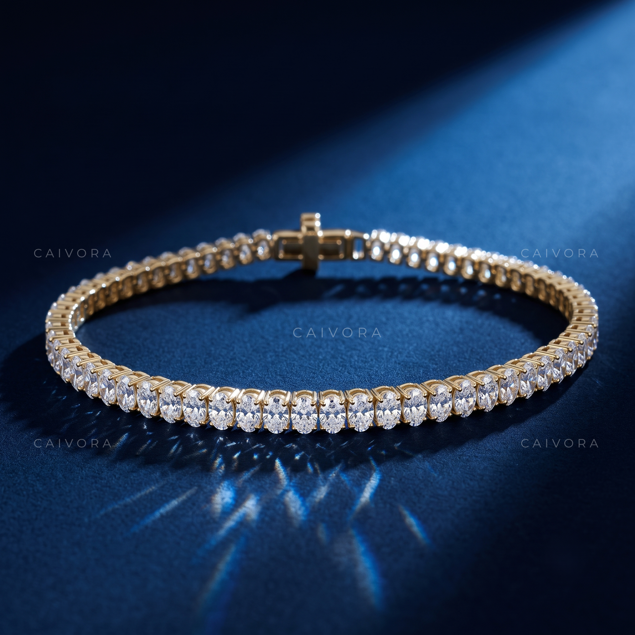 Graceful Oval Tennis Bracelet