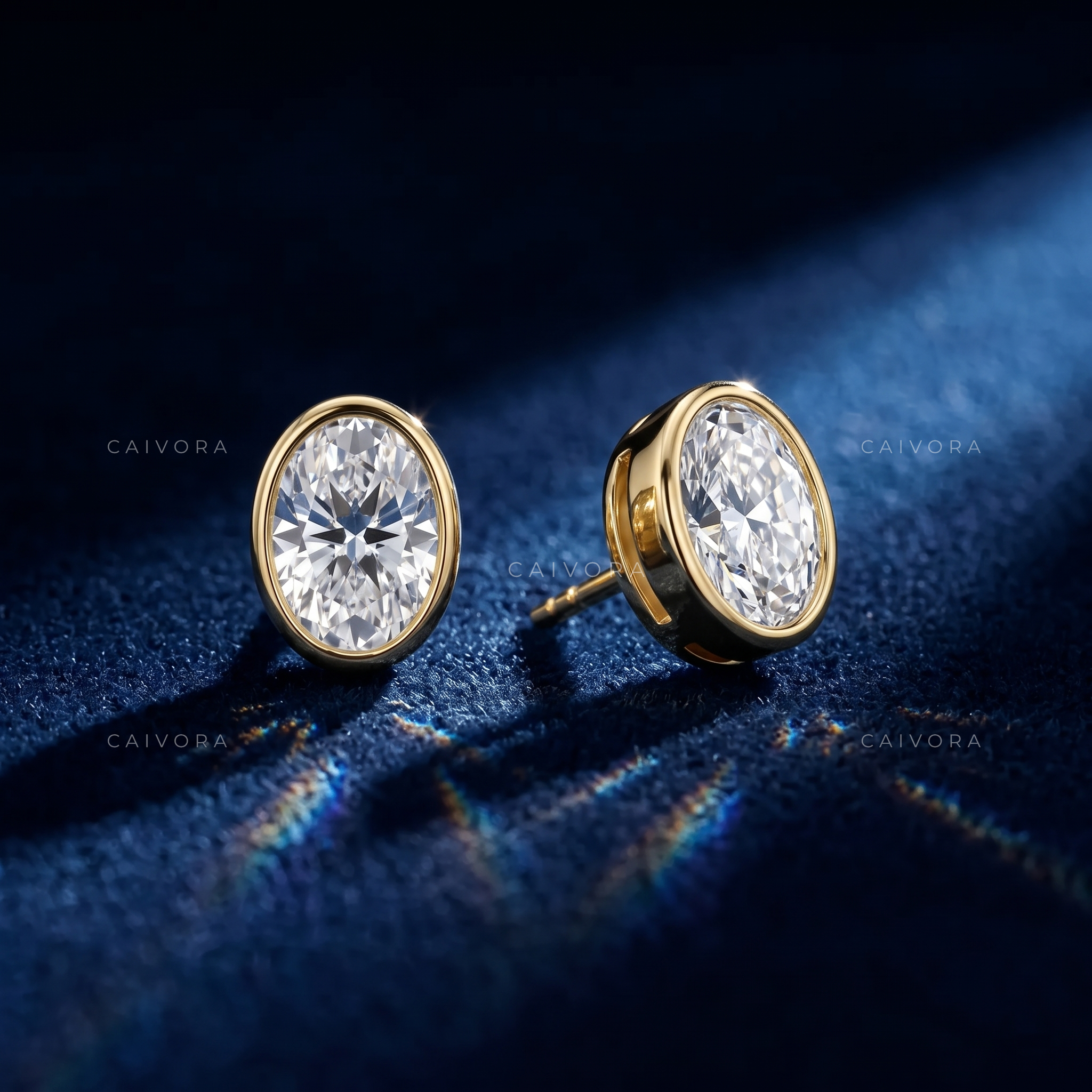 The Elara Oval Solitaire Studs