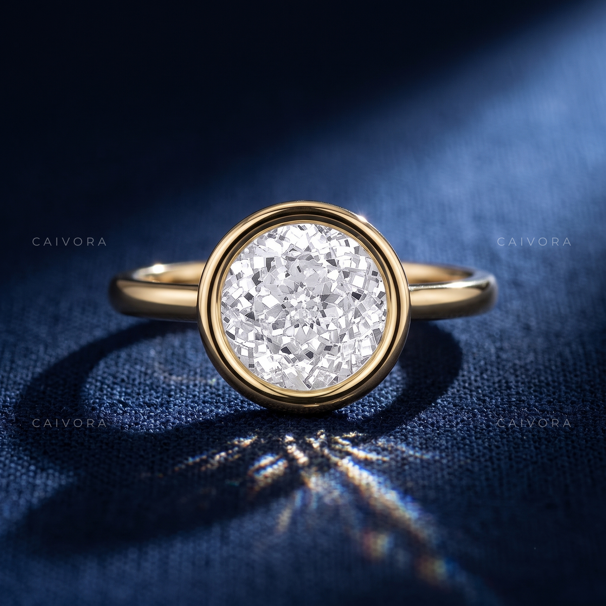 Portuguese Cut Bezel Engagement Ring