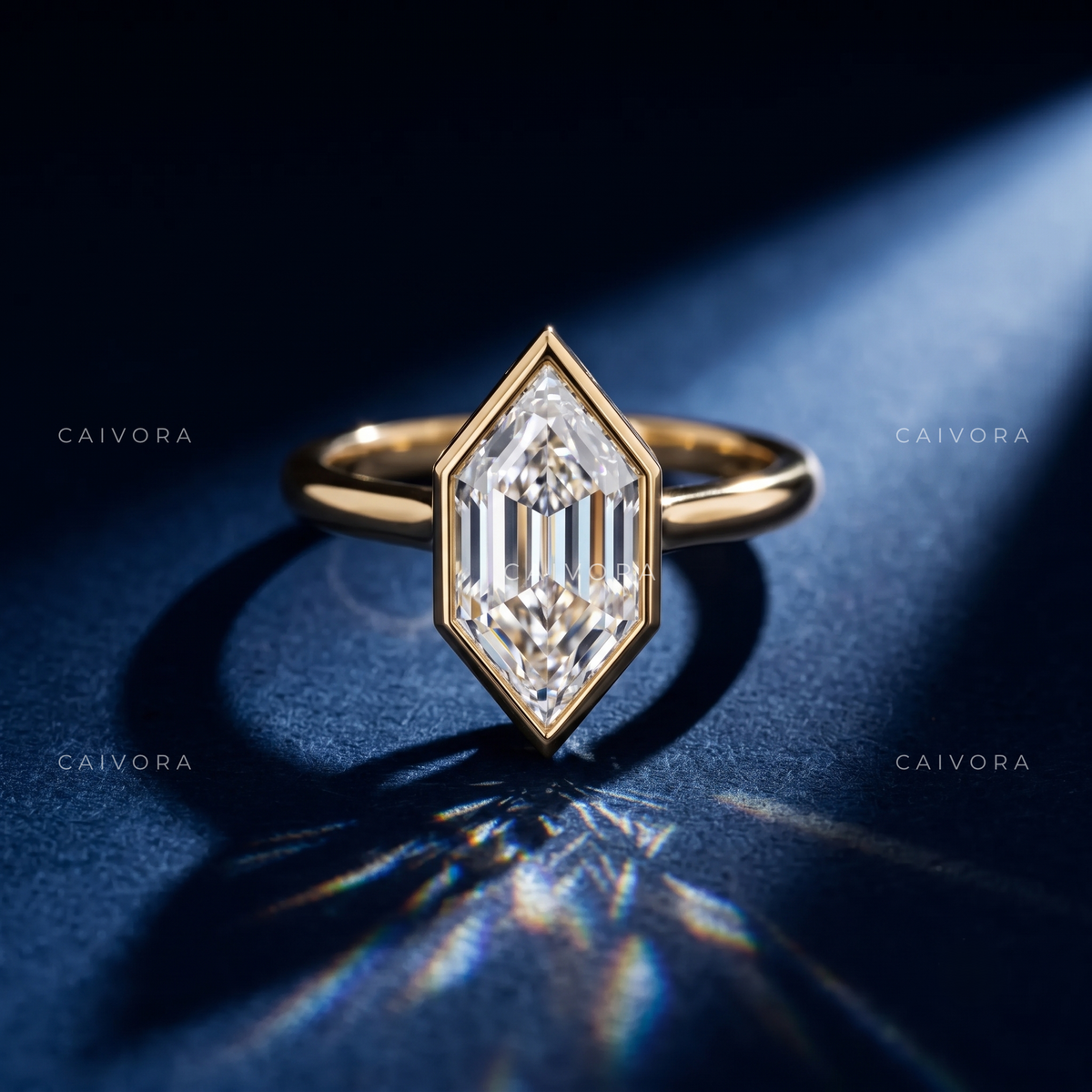 Geometric Sophistication with a Hexagon Cut Center