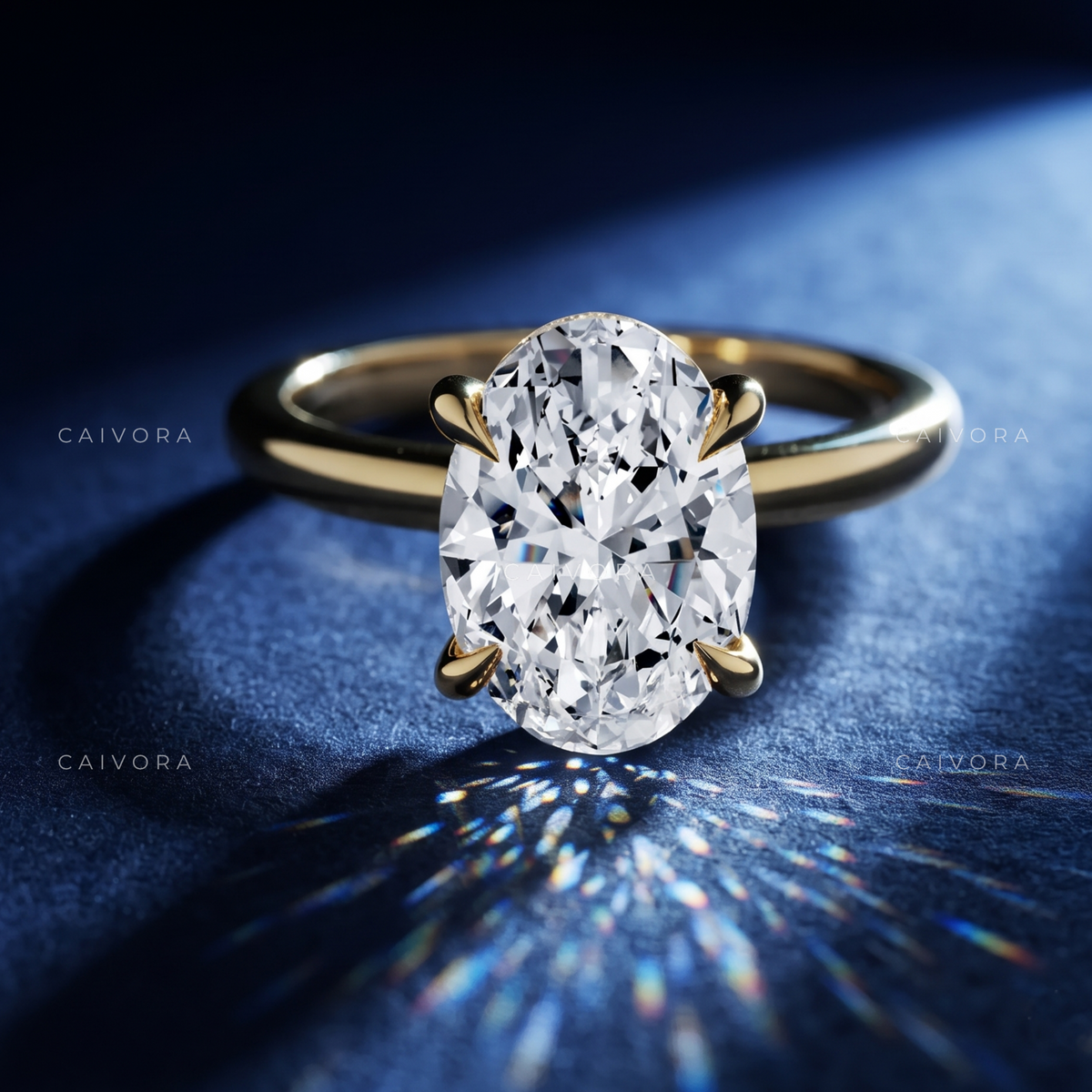 Oval Cut Four Prong Solitaire Engagement Ring