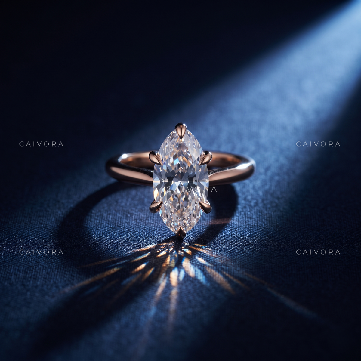Graceful Tapered Cathedral Engagement Ring with an Oval Cut Center