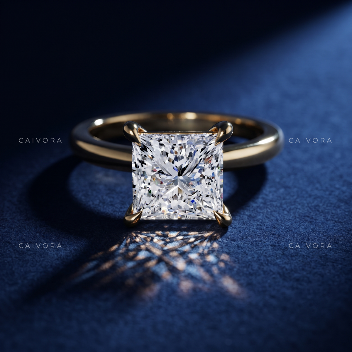 Princess Cut Four Prong Solitaire Engagement Ring