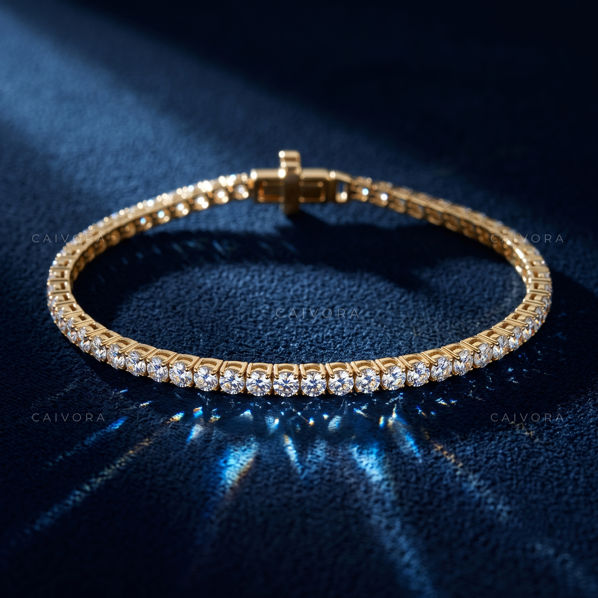 Floral Diamond Tennis Bracelet