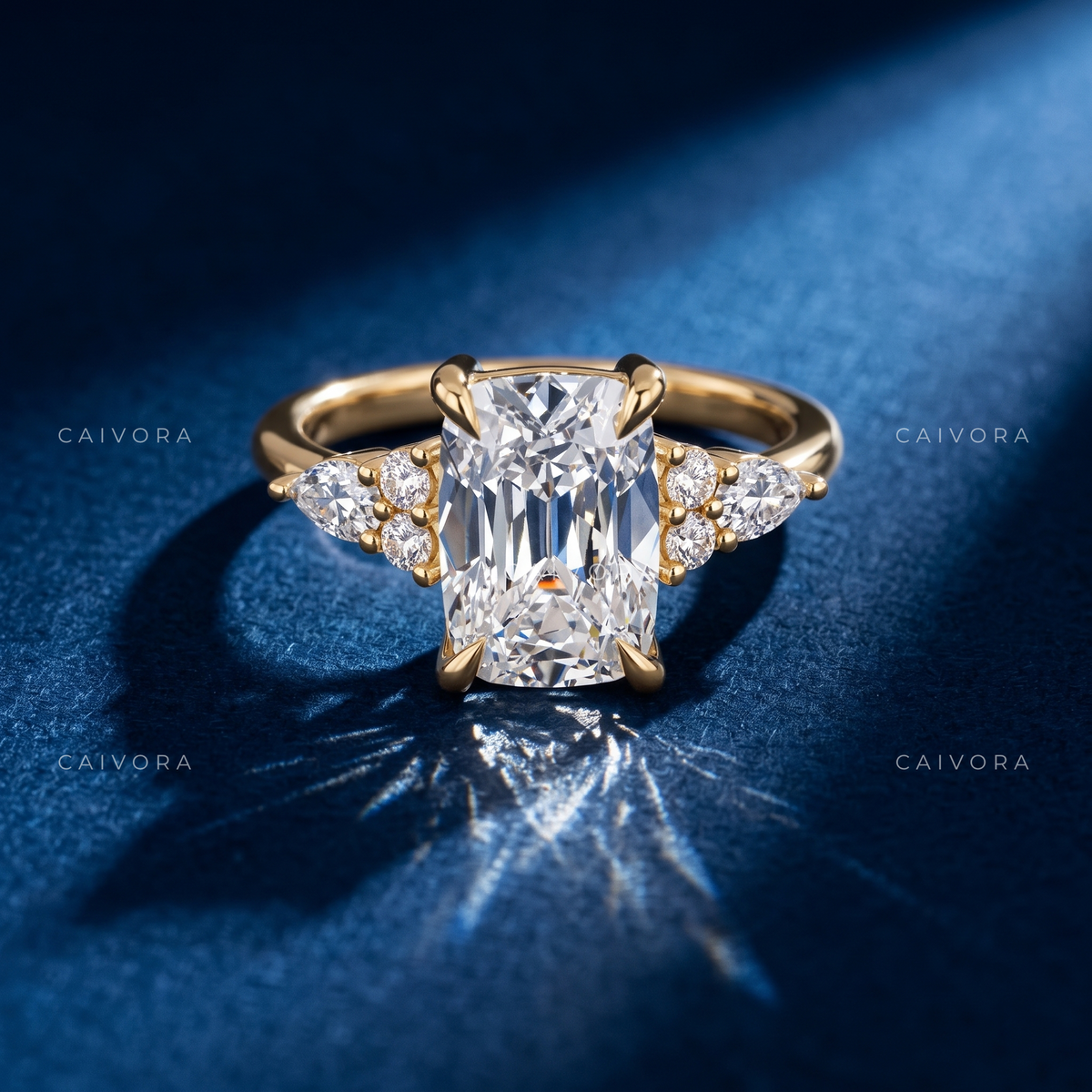 Sophisticated Triana Engagement Ring Showcasing a Radiant Cut Center