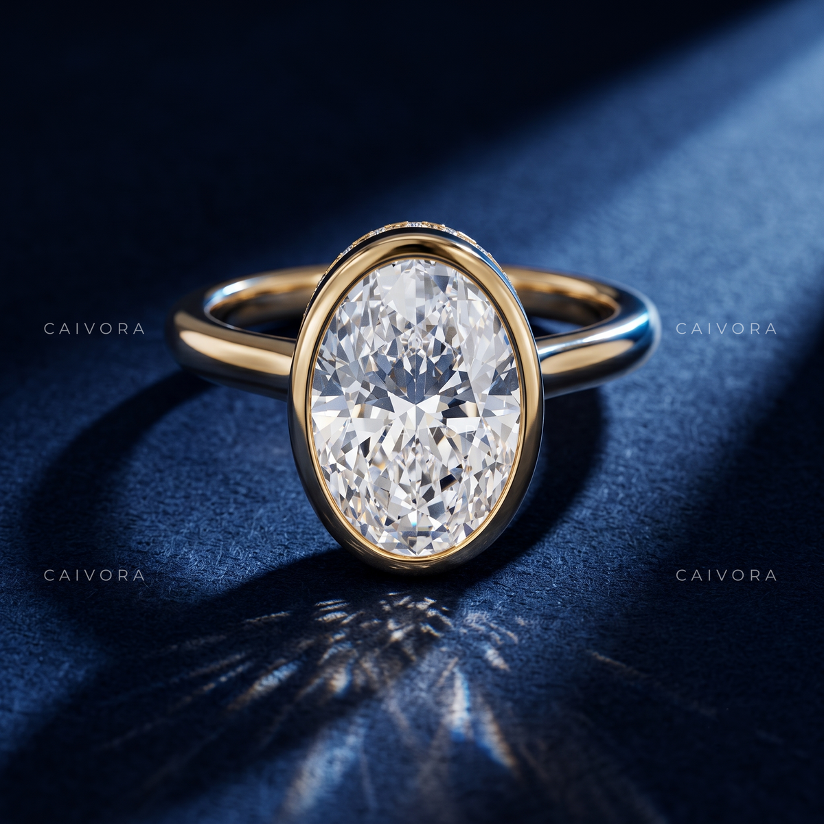 Fluid Elegance with an Oval Cut Hidden Halo