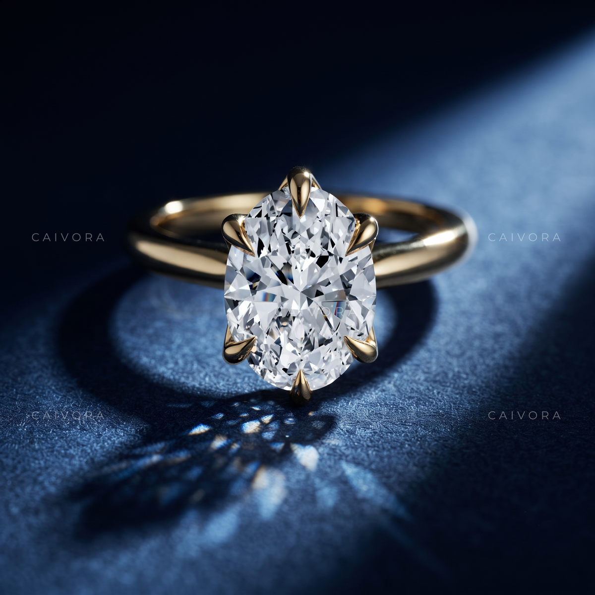 Oval Cut Hidden Halo Pavé Tulip Engagement Ring