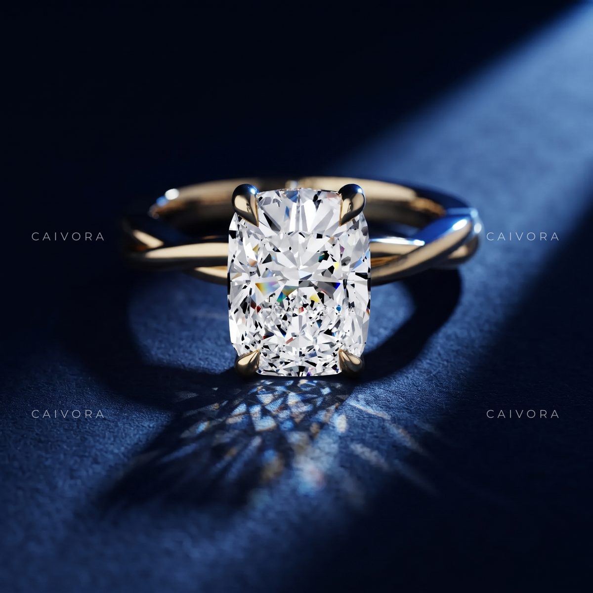 Heritage Bloom Kosina Engagement Ring Featuring a Cushion Cut Diamond