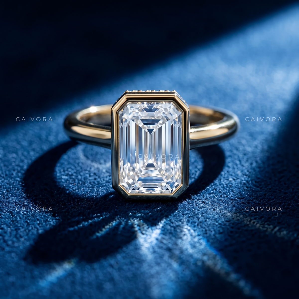 Sleek Sophistication with an Emerald Cut Hidden Halo