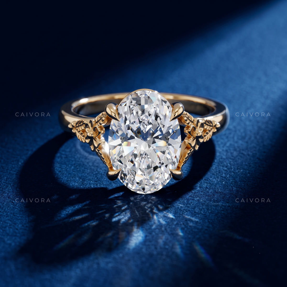 Aurelia Oval Diamond Sculpted Engagement Ring