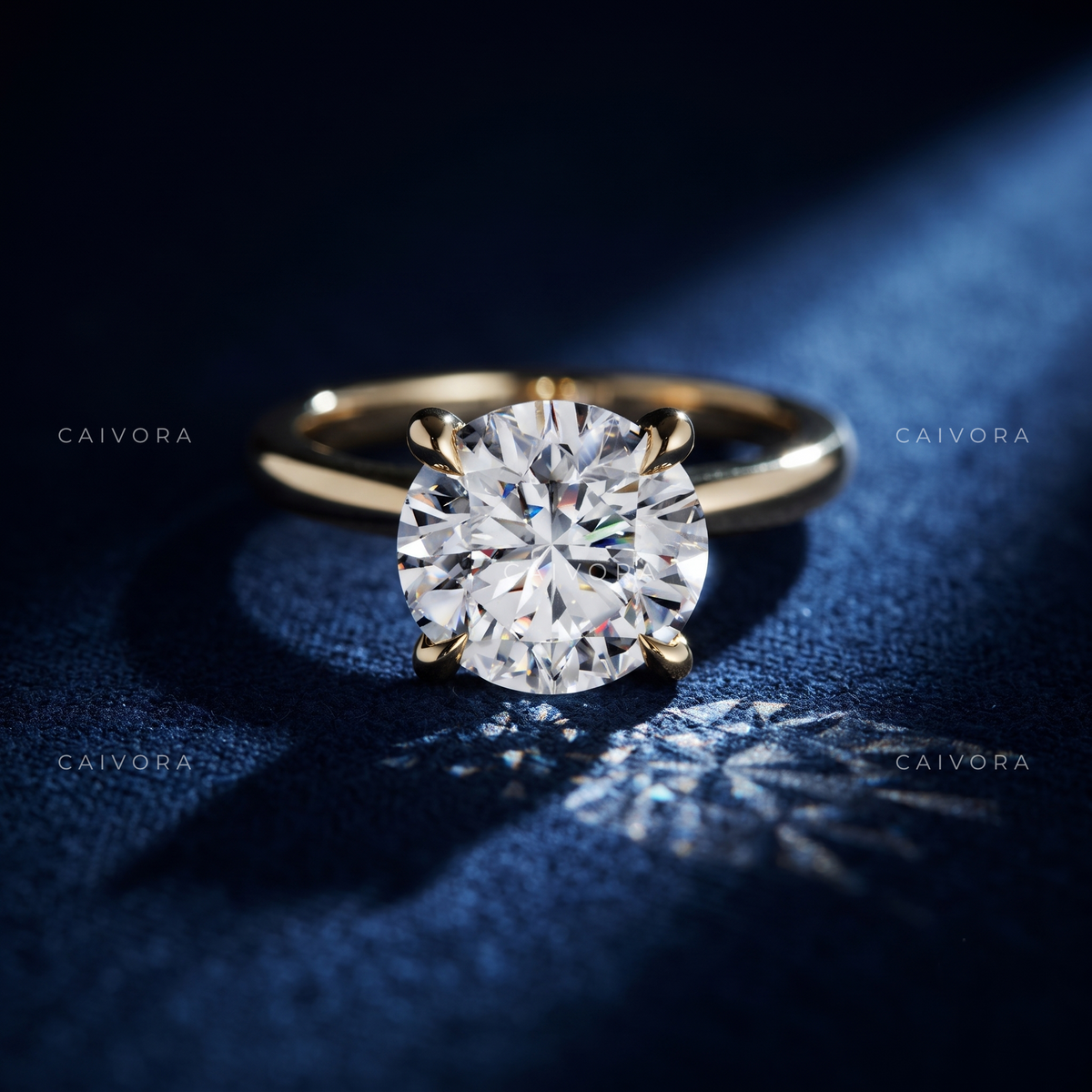 Round Cut Four Prong Classic Solitaire Engagement Ring