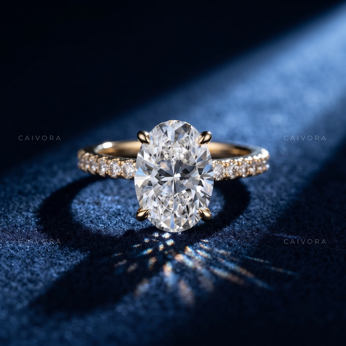 Sculpted Twist Engagement Ring with Radiant Cut Center Diamond