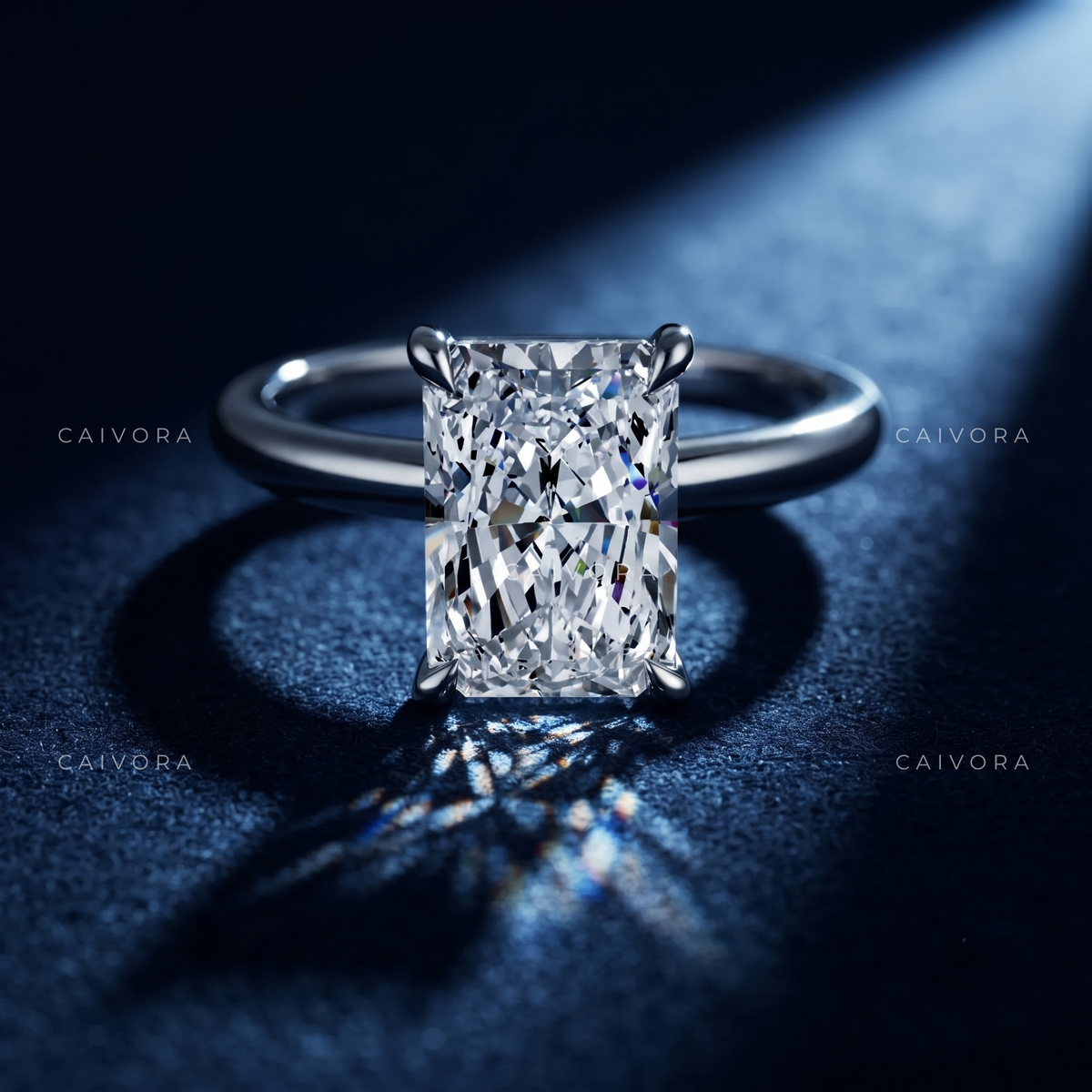 Radiant Cut Four Prong Solitaire Engagement Ring