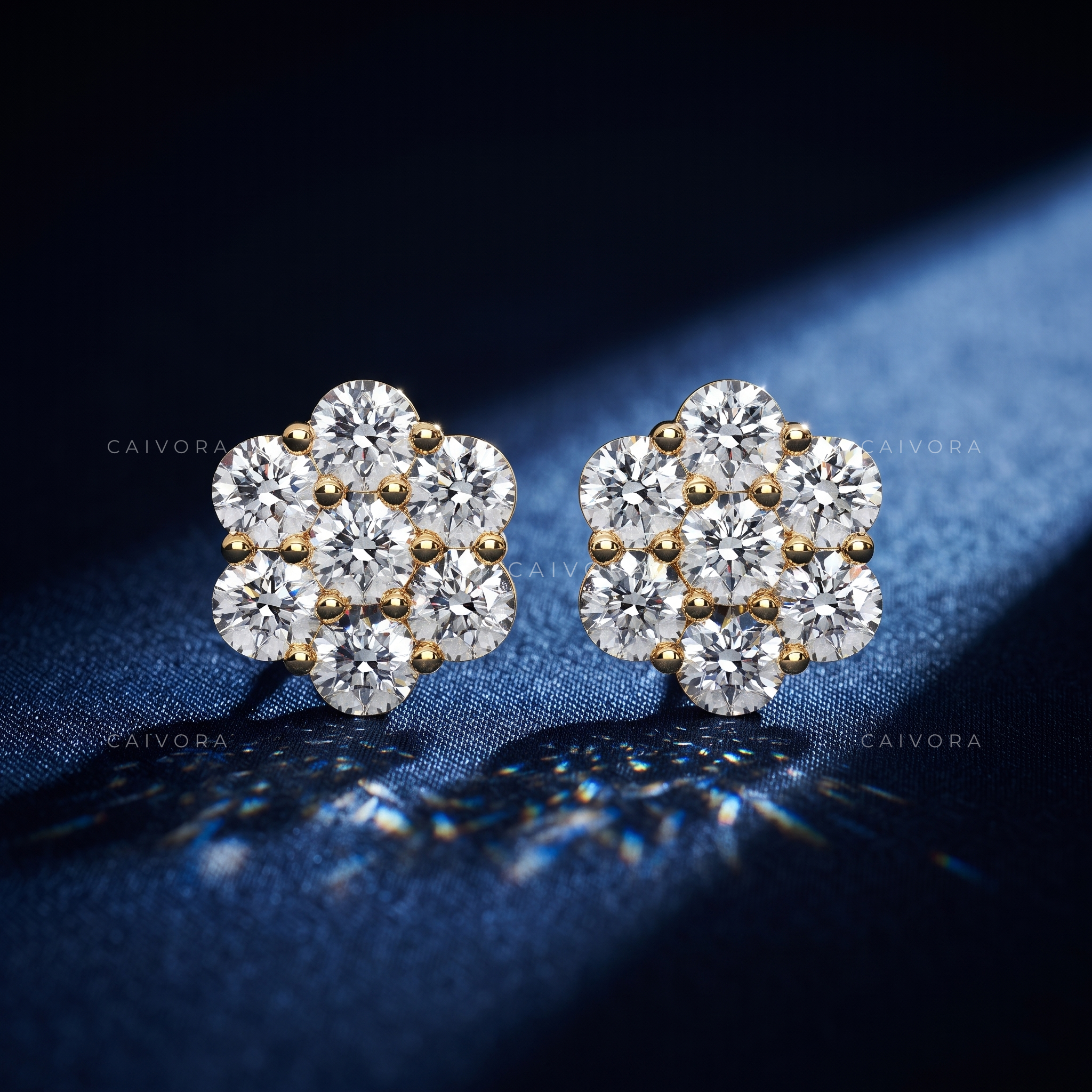 Radiant Petal Cluster Fine Jewelry Earrings