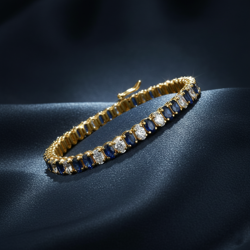 Devastatingly Beautiful Sapphire and Diamond Bracelet