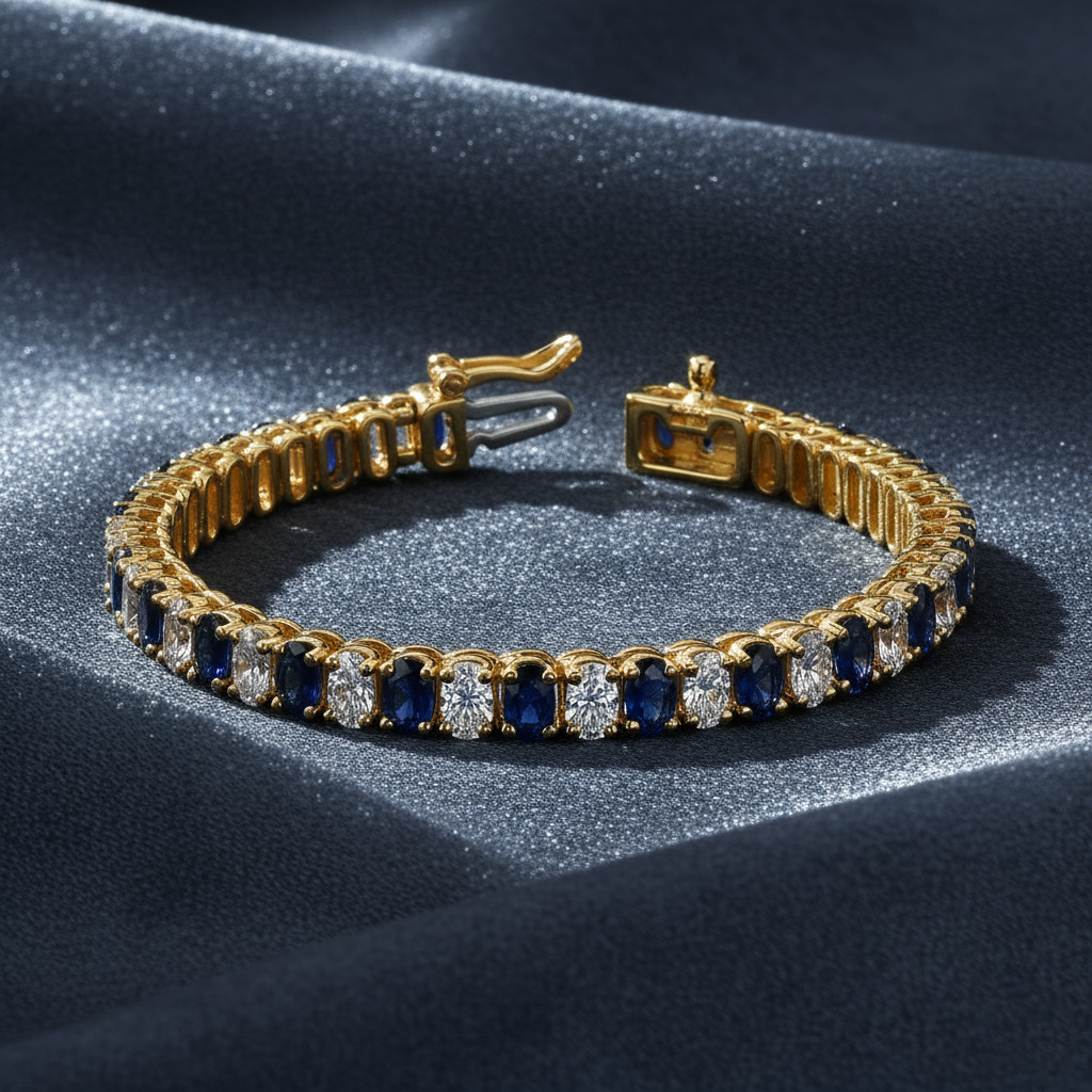 Devastatingly Beautiful Sapphire and Diamond Bracelet
