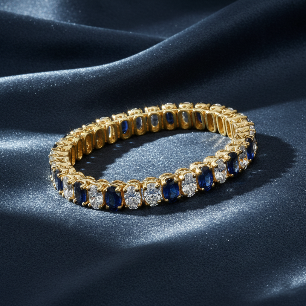 Devastatingly Beautiful Sapphire and Diamond Bracelet