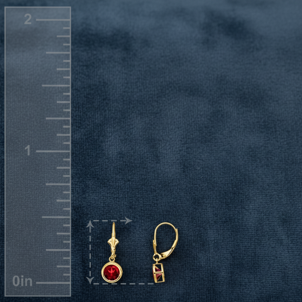 Stunning Garnet Bezel Drop Earrings