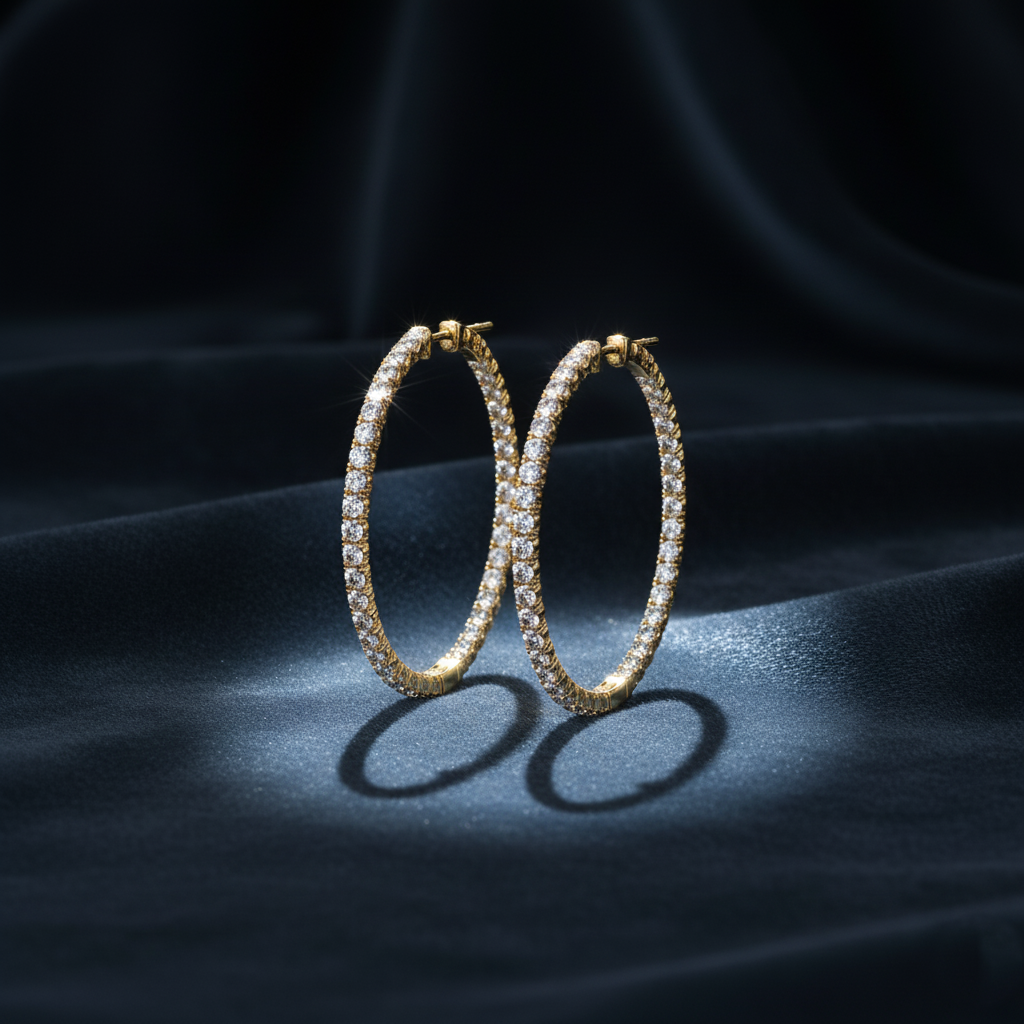 Elegant Everyday Yellow Gold Hoop Earrings