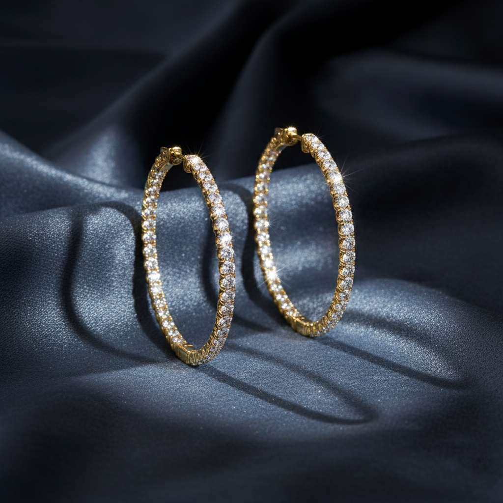 Elegant Everyday Yellow Gold Hoop Earrings