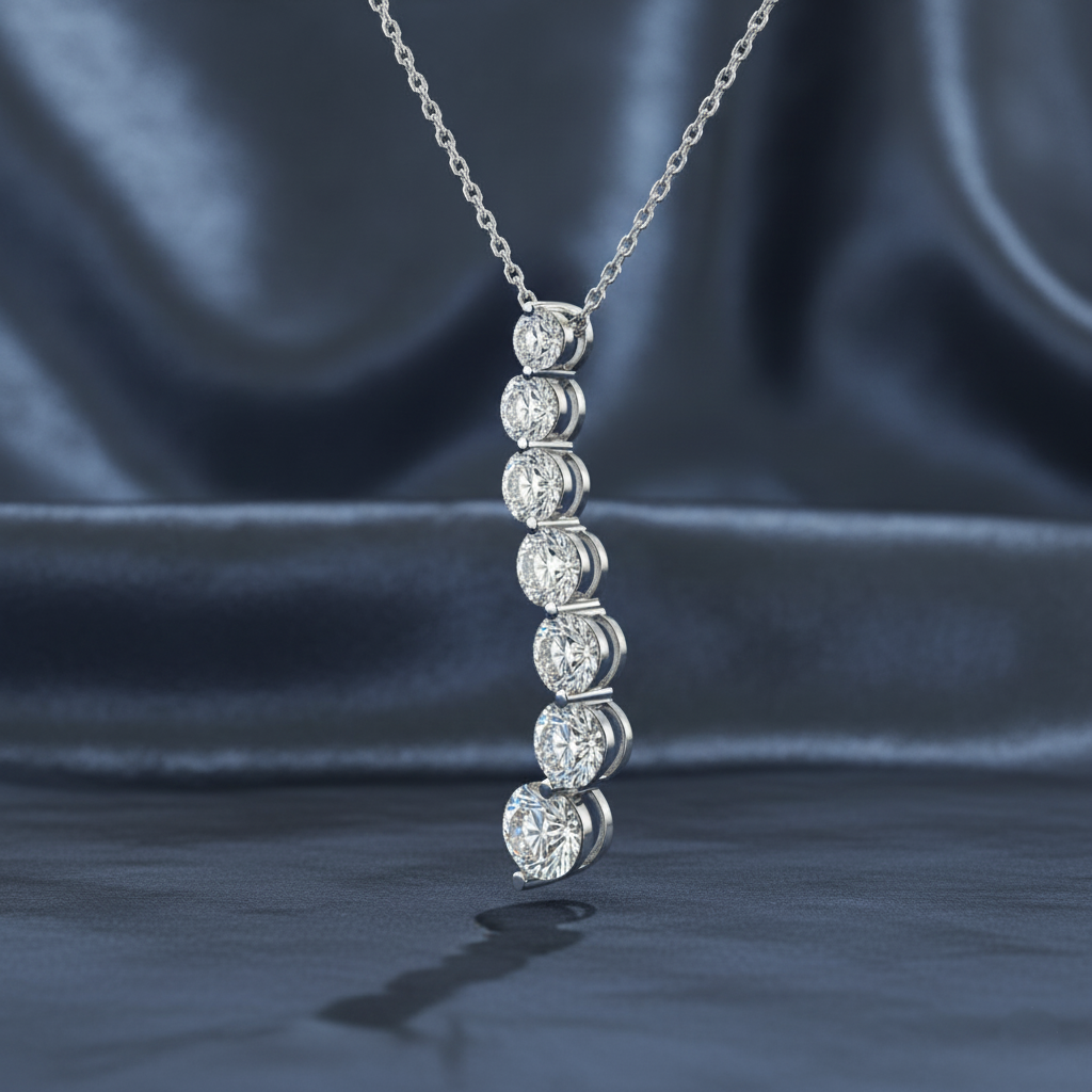 Seven-Stone Symbol of Growth Diamond Necklace