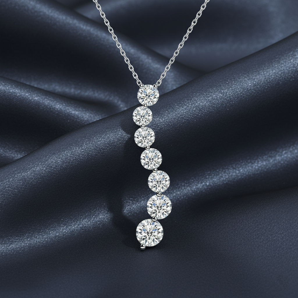 Seven-Stone Symbol of Growth Diamond Necklace